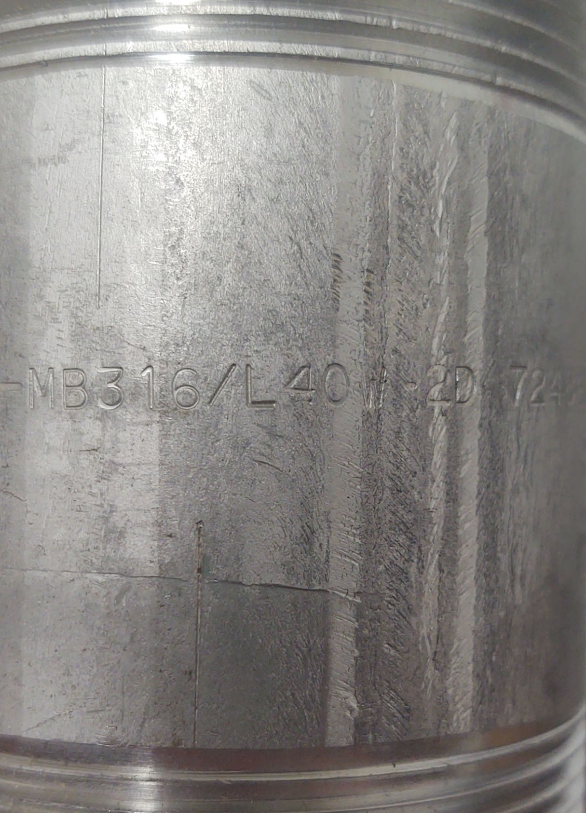 🔥(QTY 5) Merit Brass USA 2″x3-1/2″ 316L Stainless Steel Pipe Nipple Sch 40 NPT