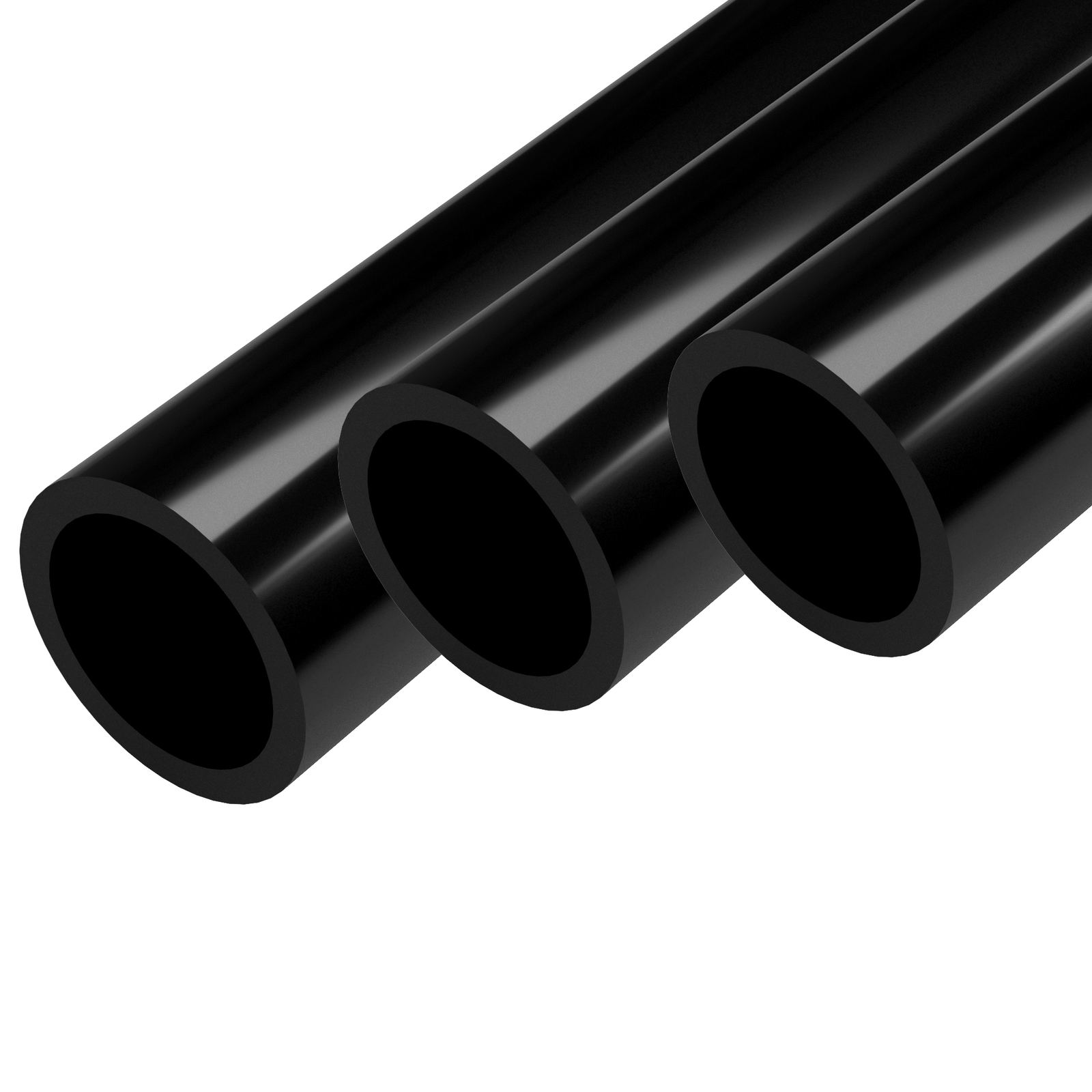 1″ Sch 40 Furniture Grade PVC Pipe, 40″L, Black (3-PK), FORMUFIT – Made in USA