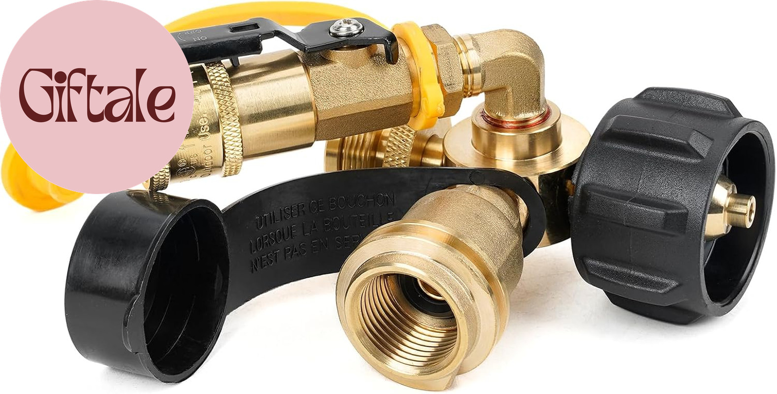 Propane Brass Tee with Type 1 Valve – Quick Disconnect and Disposable Cylinder P