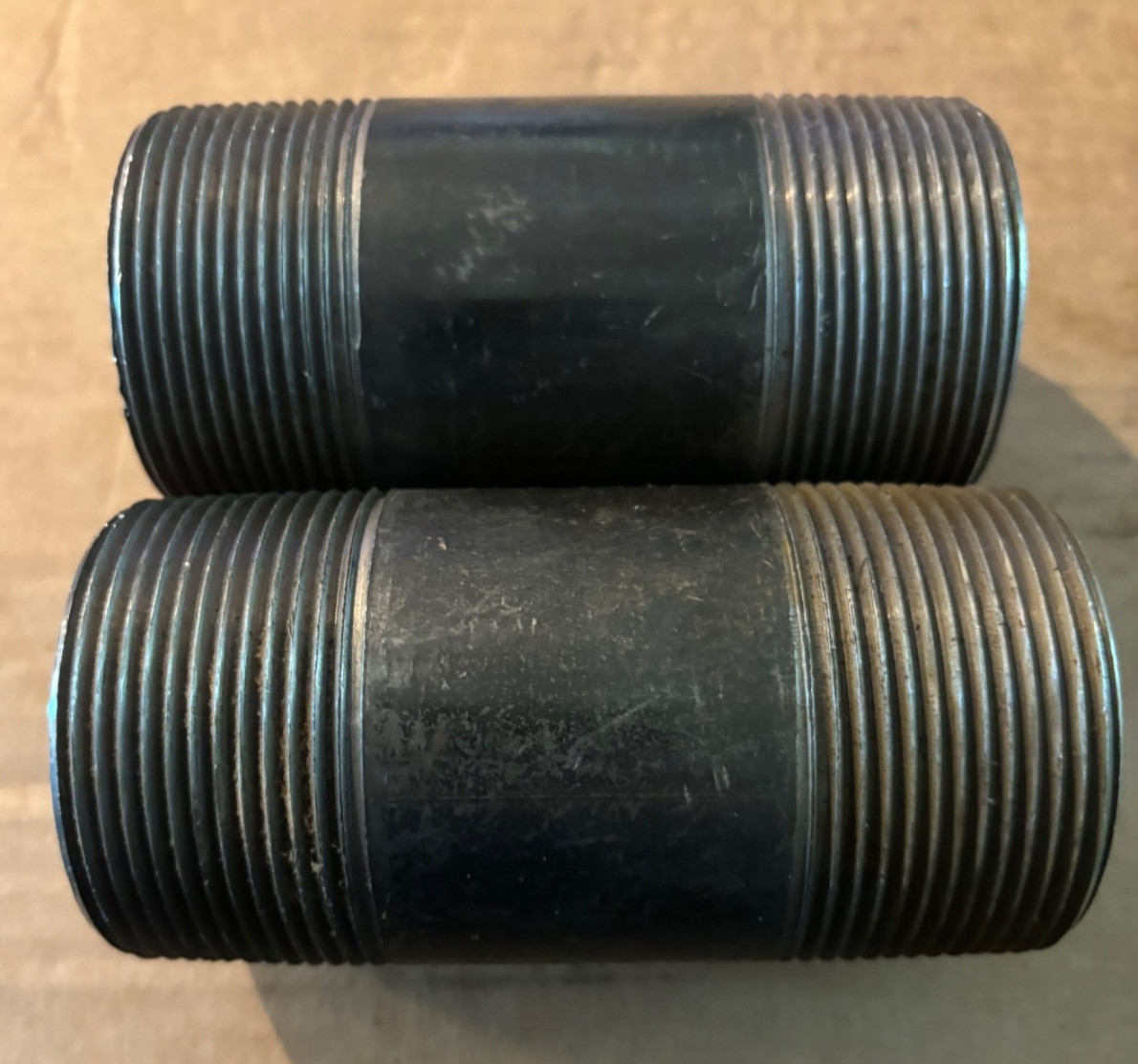Set of 2 pcs 2-1/2″ X 51/2” Black Pipe Nipple Sch 40 steel new fast shipping
