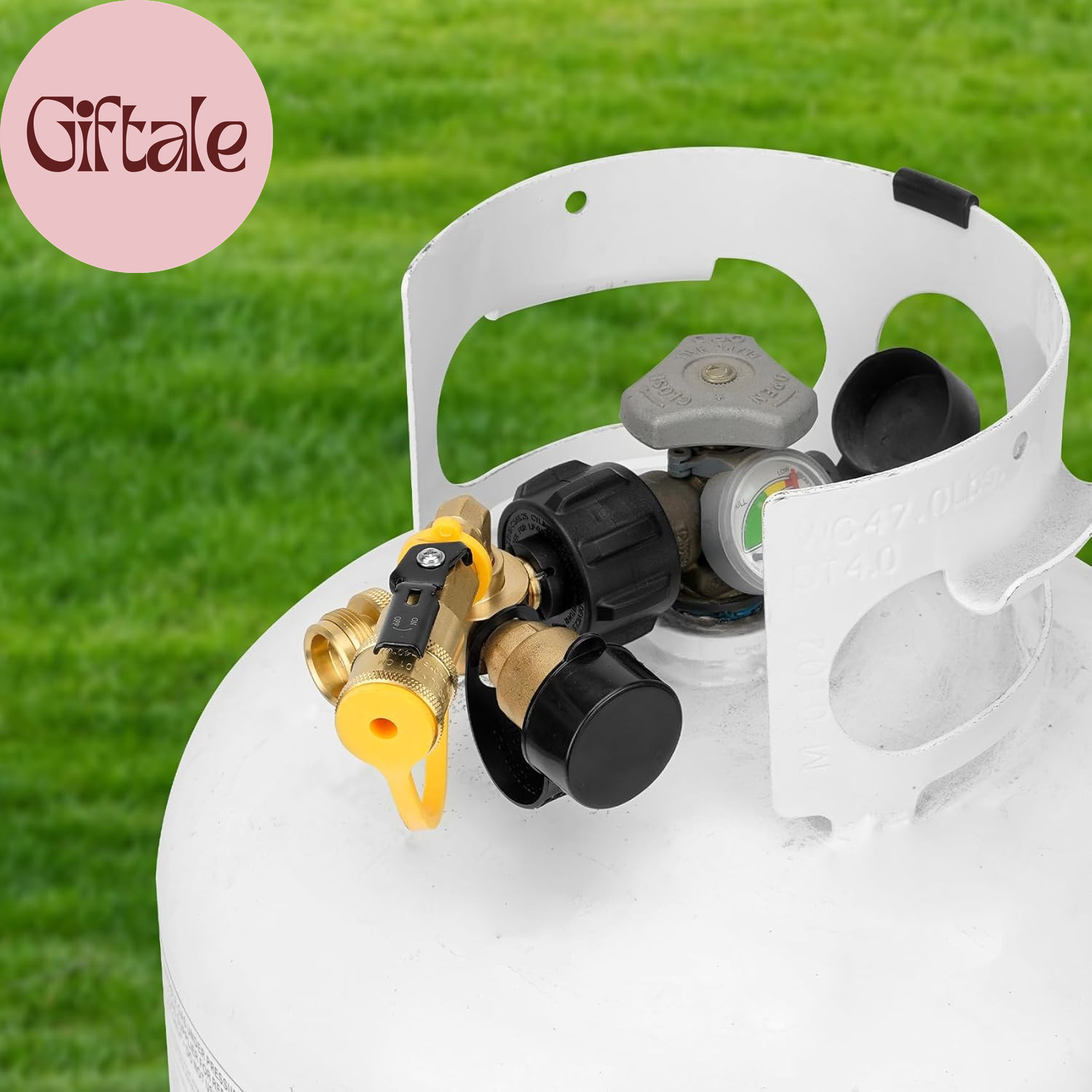 Propane Brass Tee with Type 1 Valve – Quick Disconnect and Disposable Cylinder P