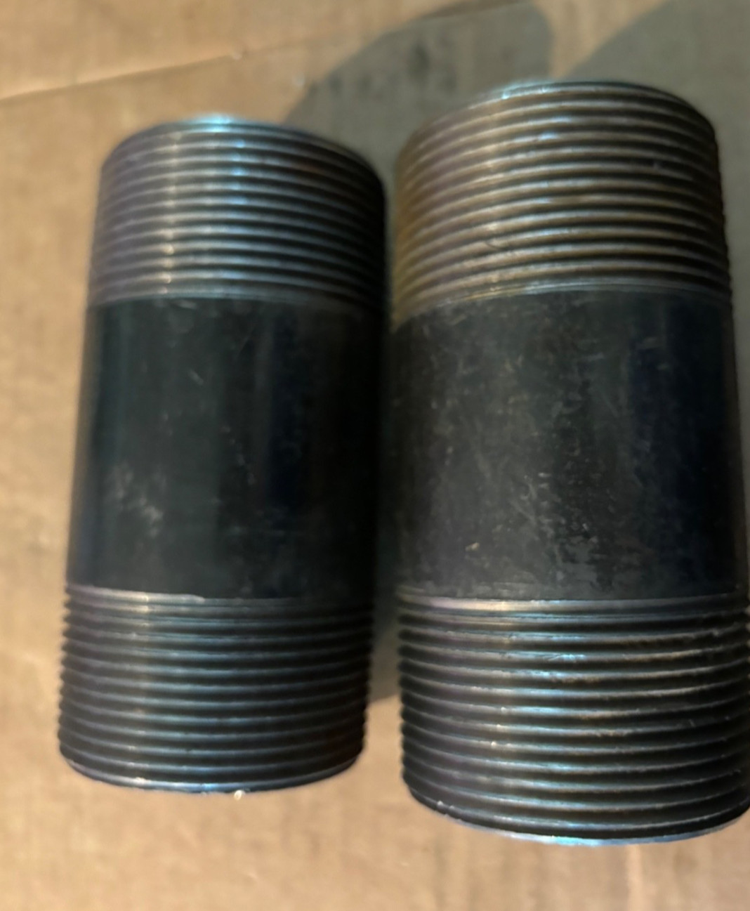 Set of 2 pcs 2-1/2″ X 51/2” Black Pipe Nipple Sch 40 steel new fast shipping