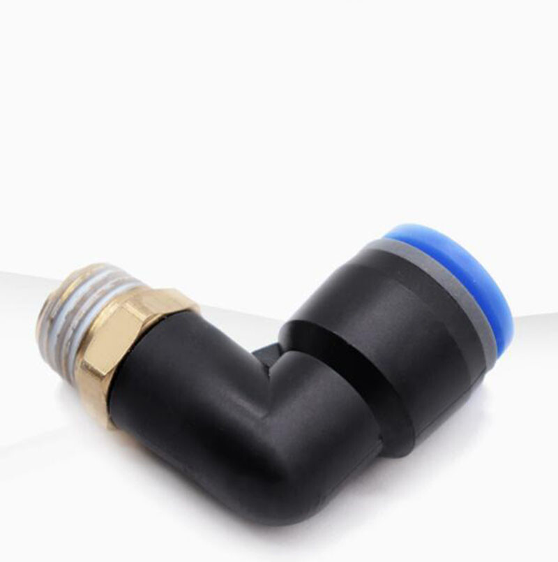 PL Pneumatic Trachea Quick Plug Plastic Connectors Threaded Elbow adapter 4-16mm