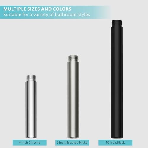 Shower Extension Arm, Solid Stainless Steel Shower Pipe Extension Chrome 4 Inch