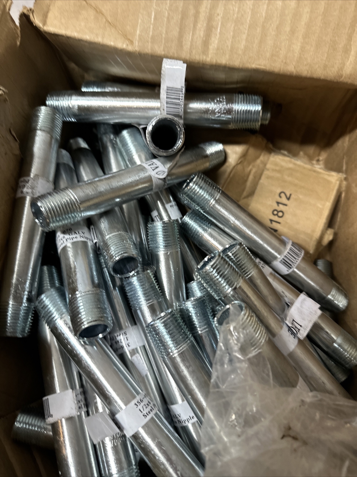 Qty:50 Legend Valve 356-070 Platinum Series Galv. Steel Pipe Nipples 1/2″ x 6″