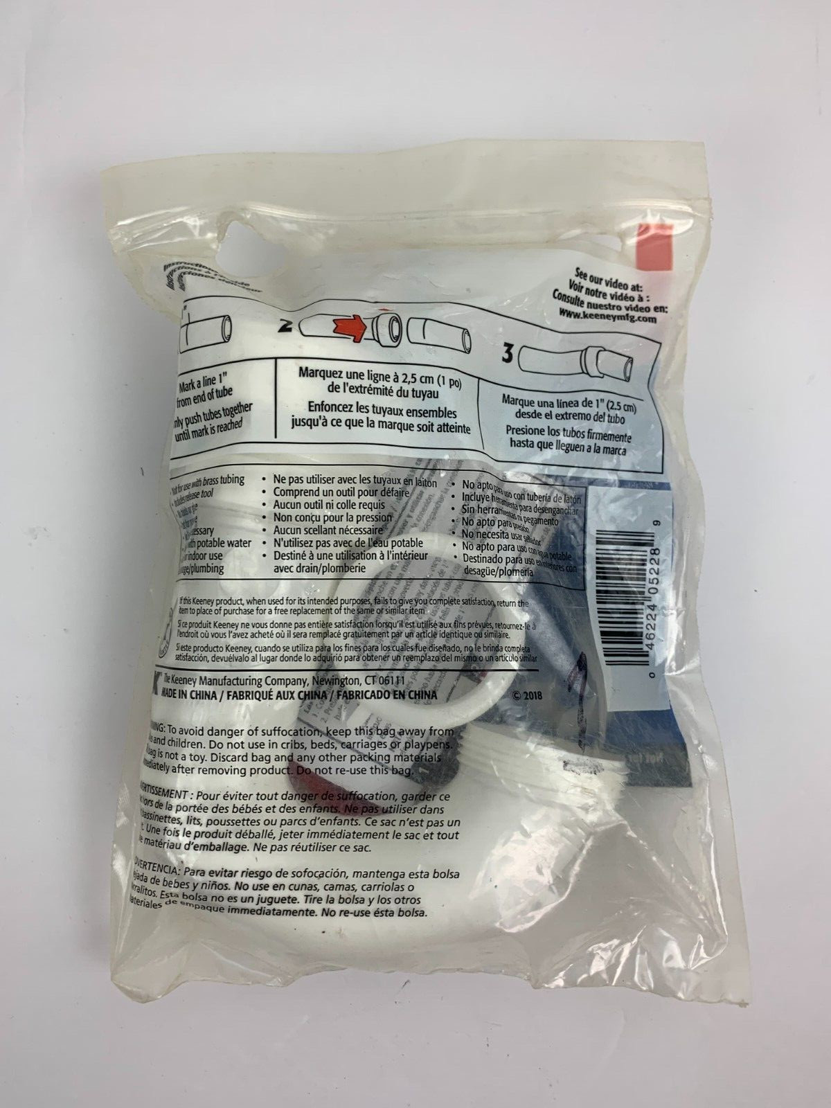 Keeney Kitchen J Bend Plumbing Pipe Quick Easy 10400QLK Push Fit 1 1/2″ NEW
