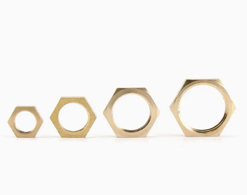 5Pcs NPT Locknuts In Brass, Female Thread Slim Locknuts in NPT , 1/8 1/4 3/8 1/2