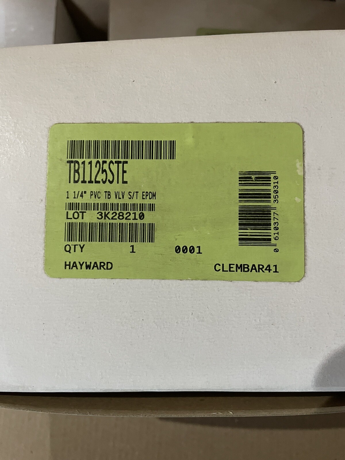Lot of 5 1-1/4″ HAYWARD TB1125STE PVC TRUE UNION BALL VALVE SOC/THD EPDM SEATS