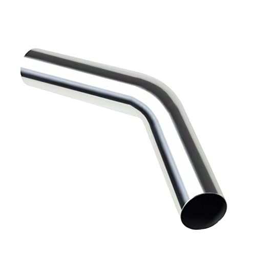 2.5″ OD Stainless Steel Pipe Mandrel Bend 2FT Length, T304 Stainless 45 Degree