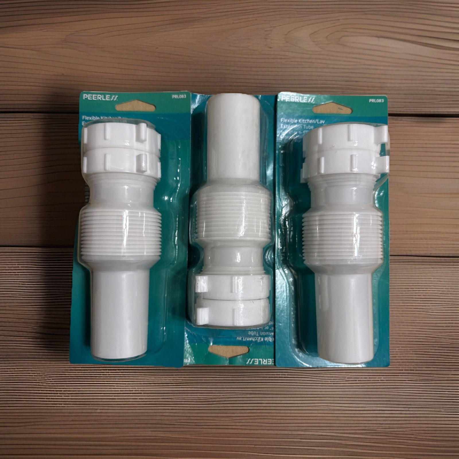 PEERLESS 3pcs PRL083 Flexible Kitchen/Lav ExtensionTUBE 1- 1/4″ or 1-1/2″ to 11″