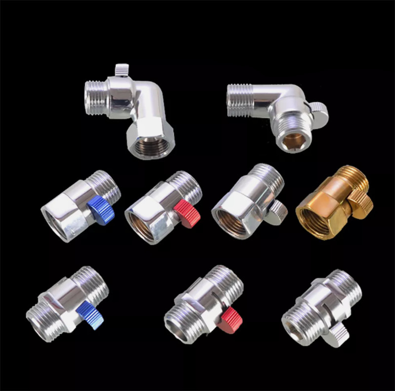 1/2″ Brass Shut Off Valve Water Tap Connector Faucet Thread Adapter Sink On-Off