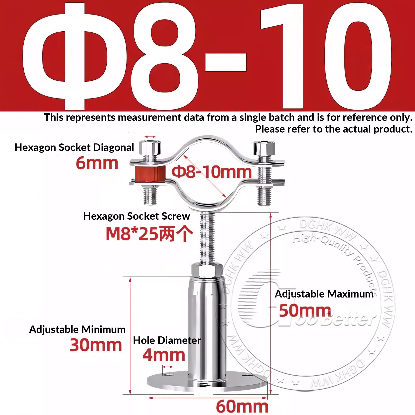 8-219MM PVC Solvent Weld/Push Fit Waste Pipe Bracket Clip Stand Off Fittings