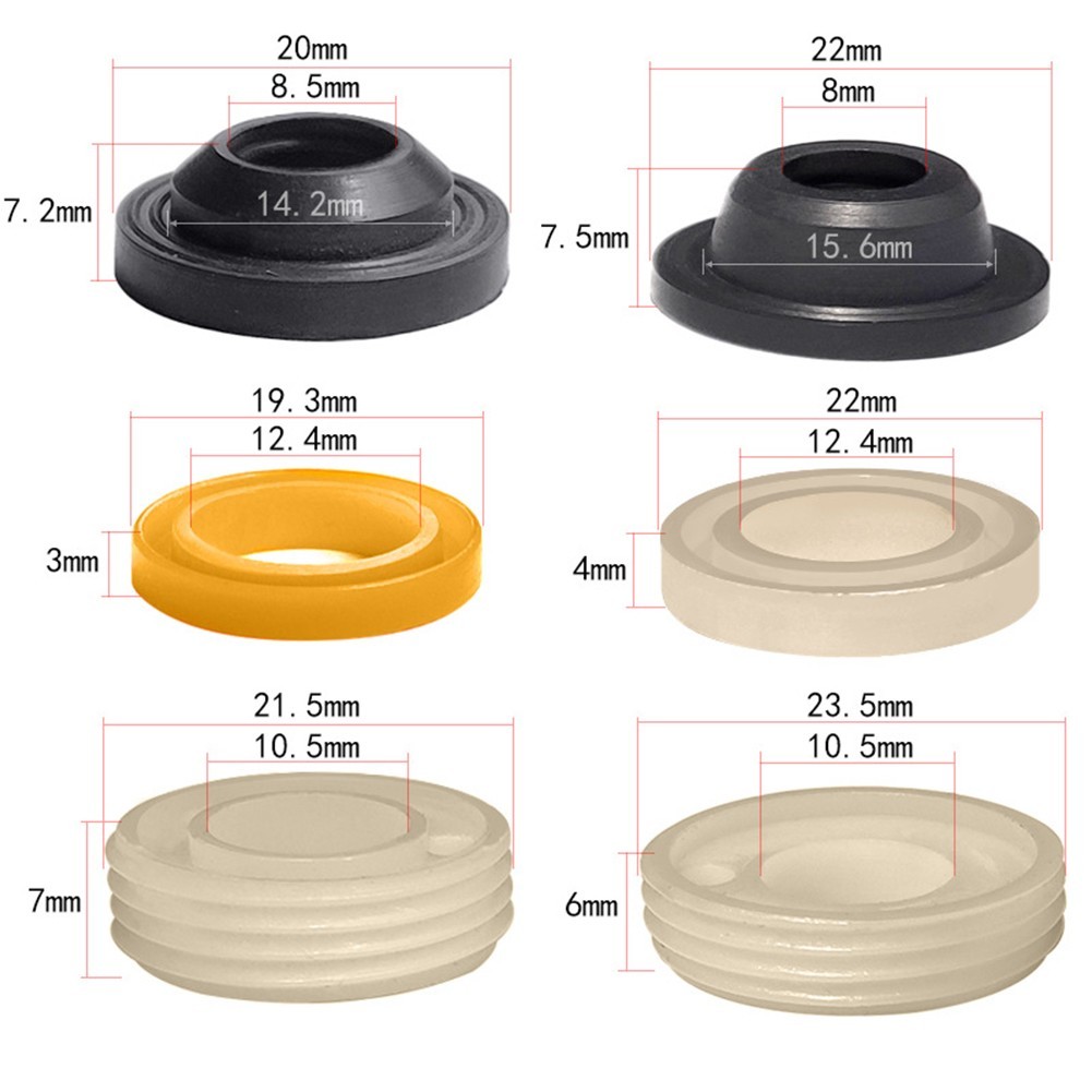 Instantly Fix Loose Toilet Hinges Nonslip Rubber Fixings for Seat (Pack of 6)