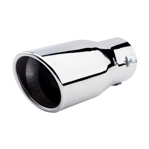 Exhaust Tips Tailpipe Fit 2 to 2.75 inch Stainless Steel Exhaust Silver/Length