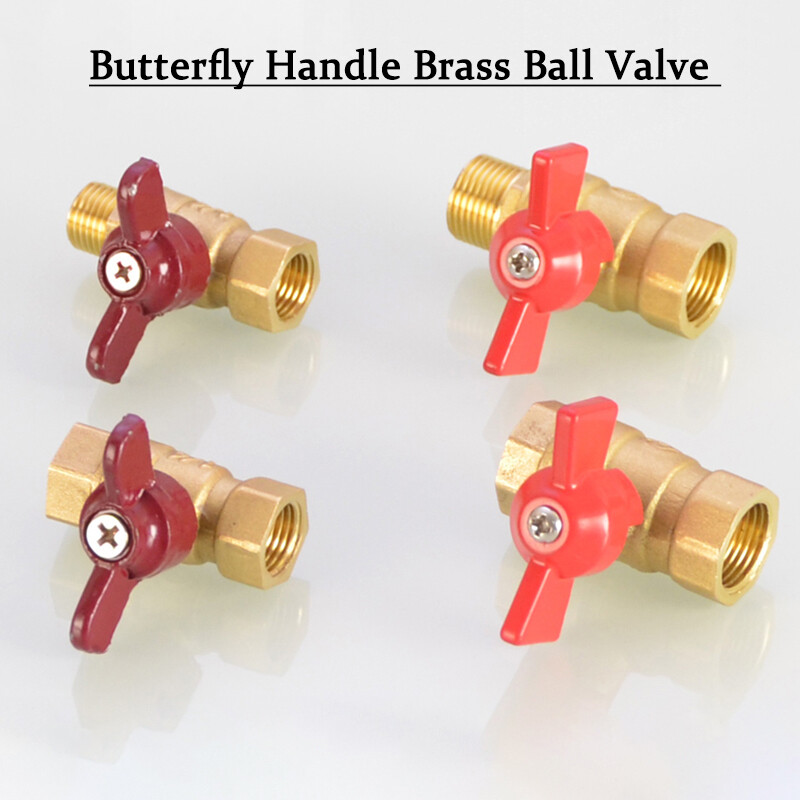 Brass Ball Valve Butterfly Handle Female/Male Pipe Valve 1/4“ 3/8“ For Gas Water