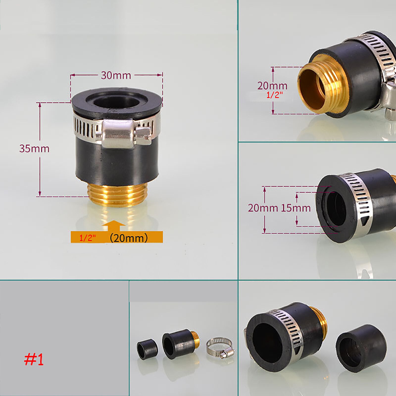 Quick Connect Easy Brass Fittings Spray Nozzle Tap Connector Garden Water Hose