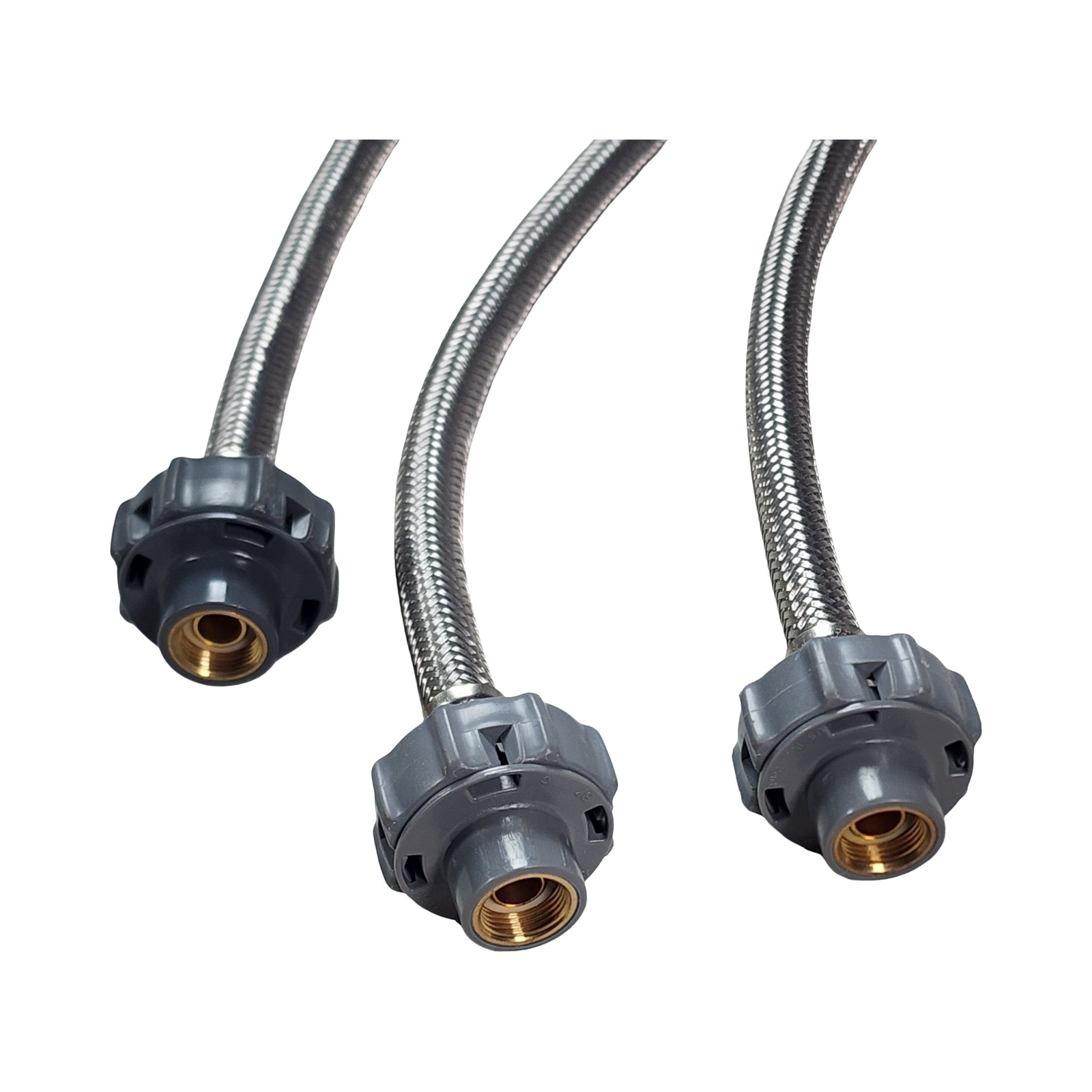 3 Pack Fluidmaster B1F20CSR Click Seal Faucet Water Supply Line 1/2″ FIP x 3/8″