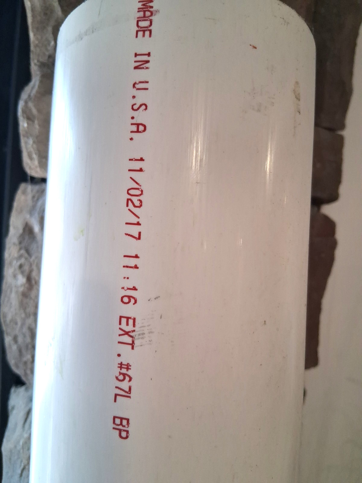 (6 FEET ROLL) CHARLOTTE PVC WHITE PIPE SCH40 4″ x 72″ BALANCE LEFT OVER, 4″ WIDE