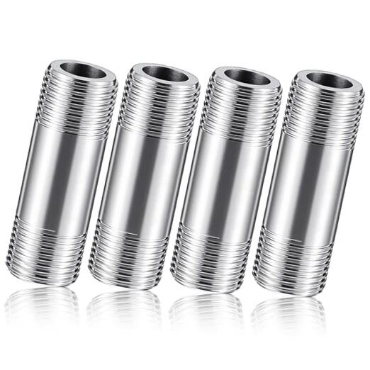 Pcs 30Stainless Steel Pipe Fittings 3/8″ NPT x 3/8″ NPT Male 3/8″ X 3/8″ X 2″ 4