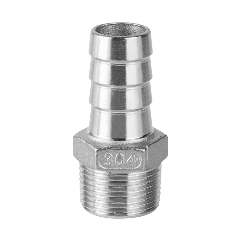 BSP 1/8″ to 2″ Male Thread Stainless Steel Fitting Barb Hose Tail End Connector