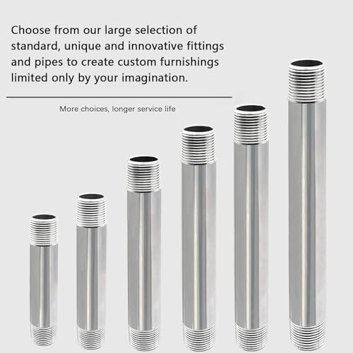 Stainless Steel Pipe, 304 Pipe Nipple Fits Standard 3/4 Inch 3/4″ x 14″