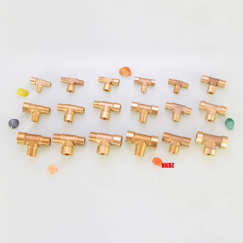 Brass BSP Pipe Fittings T-Shape Equal/Female Thread Tee Connector Tube Adapters