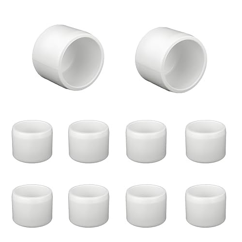 3/4 Inch PVC Pipe Caps (Pk) – Glossy White End Caps for Furniture 3/4 inch 10