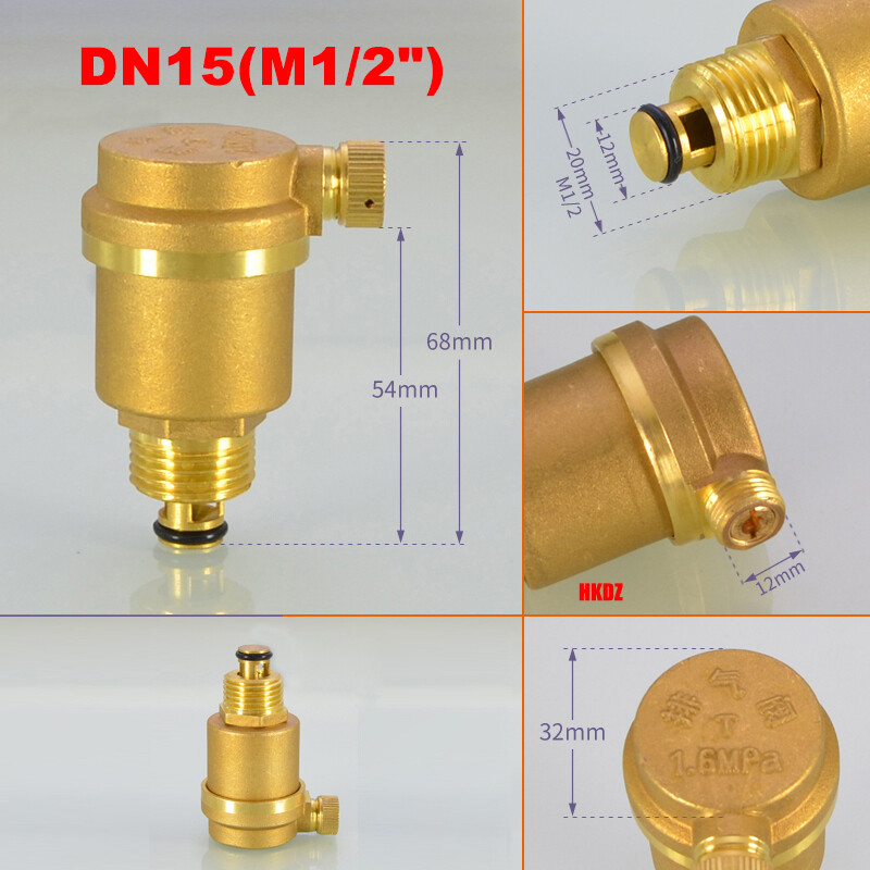 1/2″ 3/4″ 1″ BSP Male Threaded Brass Auto Exhaust Valves Air Vent Valve Plumbing
