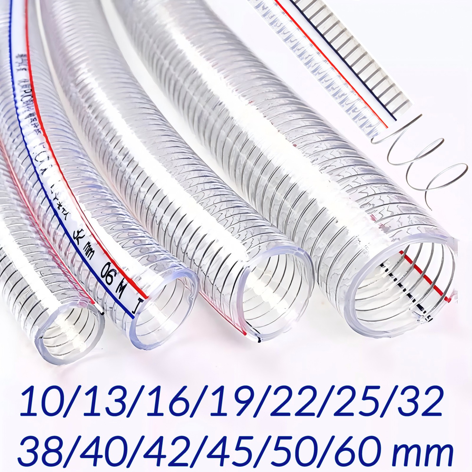 Heavy Duty Braided Wire Reinforced Clear Flexible PVC Hose Pipe – Water Air Fuel