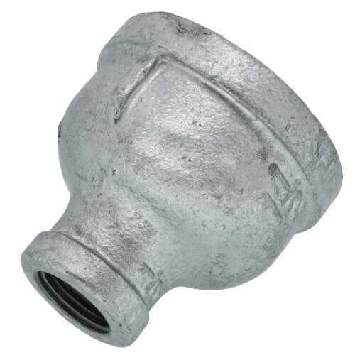 Lot of 2) Various Sizes of Galvanized Reducing Coupling Mall Iron FNPT Class 150