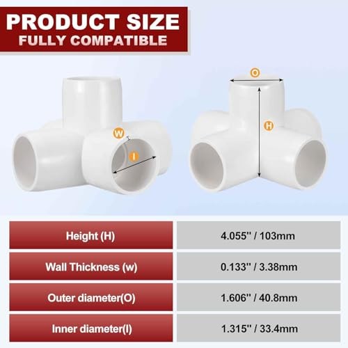 Pcs 1″ Elbow PVC Fitting, SCH40 5-Way Cross Furniture Grade 10 1″ 5-Way Cross