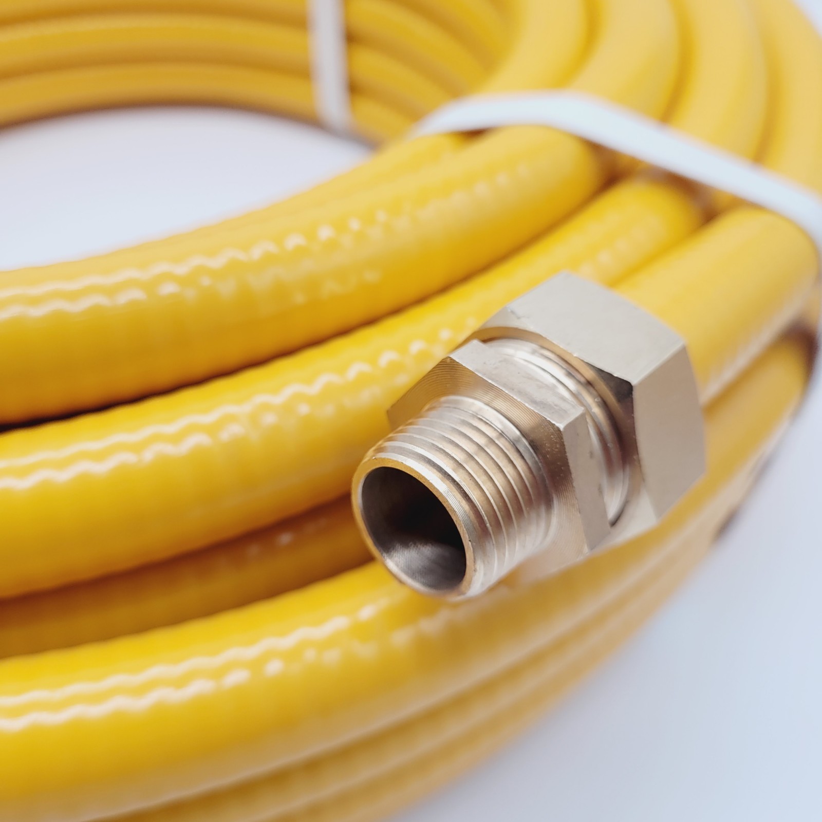 CSST 33 ft 1/2″ Gas Line Kit Corrugated Stainless Steel Tubing + 2 Male Adapter