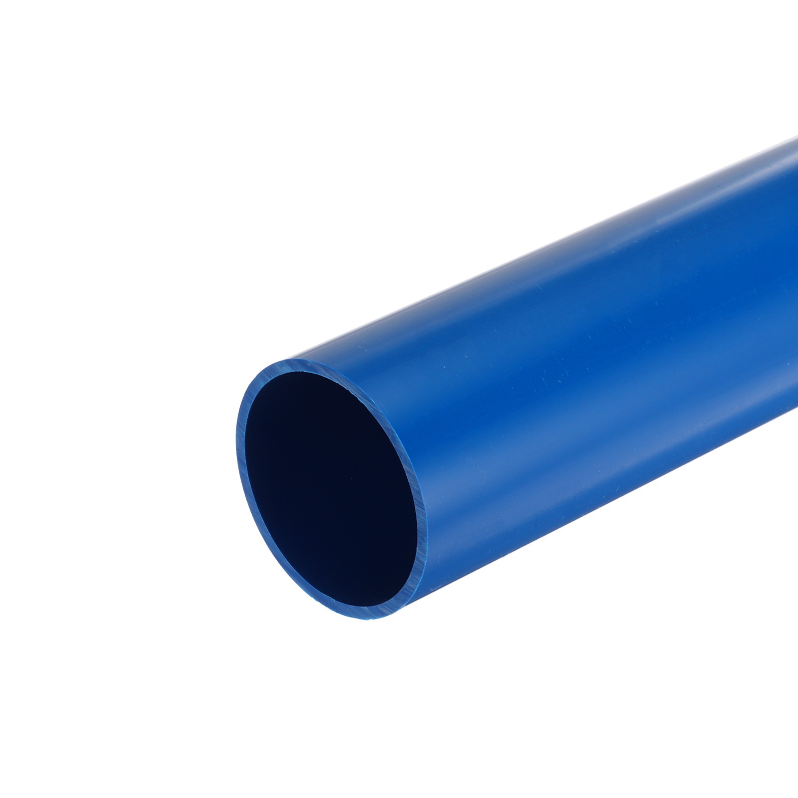 PVC Rigid Round Pipe 45.2mm ID 50mm OD 500mm Blue High Impact for Water Pipe