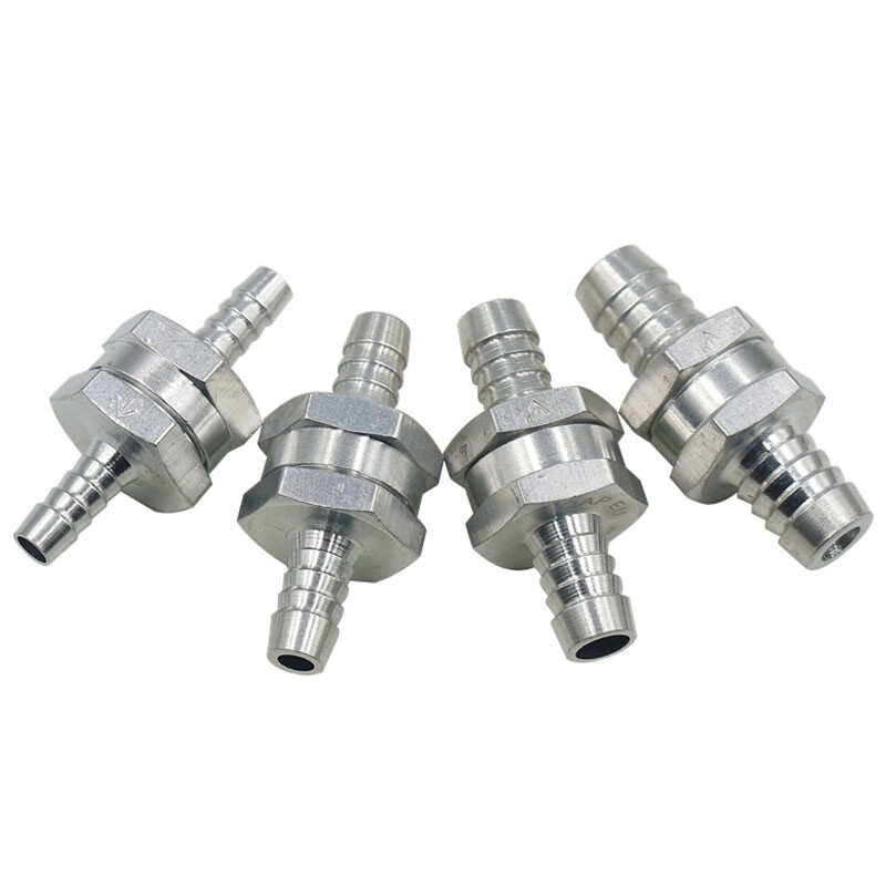 6/8/10/12/14/16mm Inline Aluminum One Way Non-return Check Valve Fuel Water Air