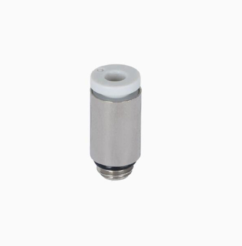 Pneumatic Push In Thread Fitting Air Tube Connector Straight Elbow Adapter White