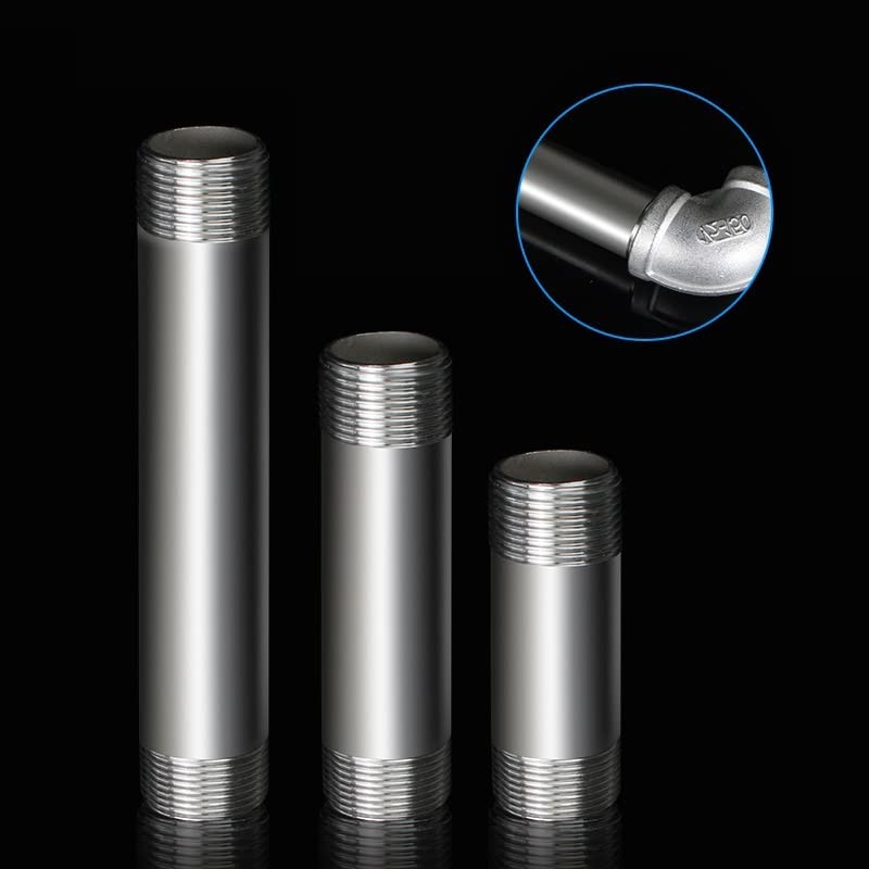 304 Stainless Steel Nipple Pipe 1/2″ NPT(Male x Male) 12″ (300mm) Length