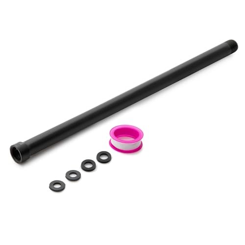 Shower Head Extension Arm Shower Arm Extension Shower Head Matte Black 16 in