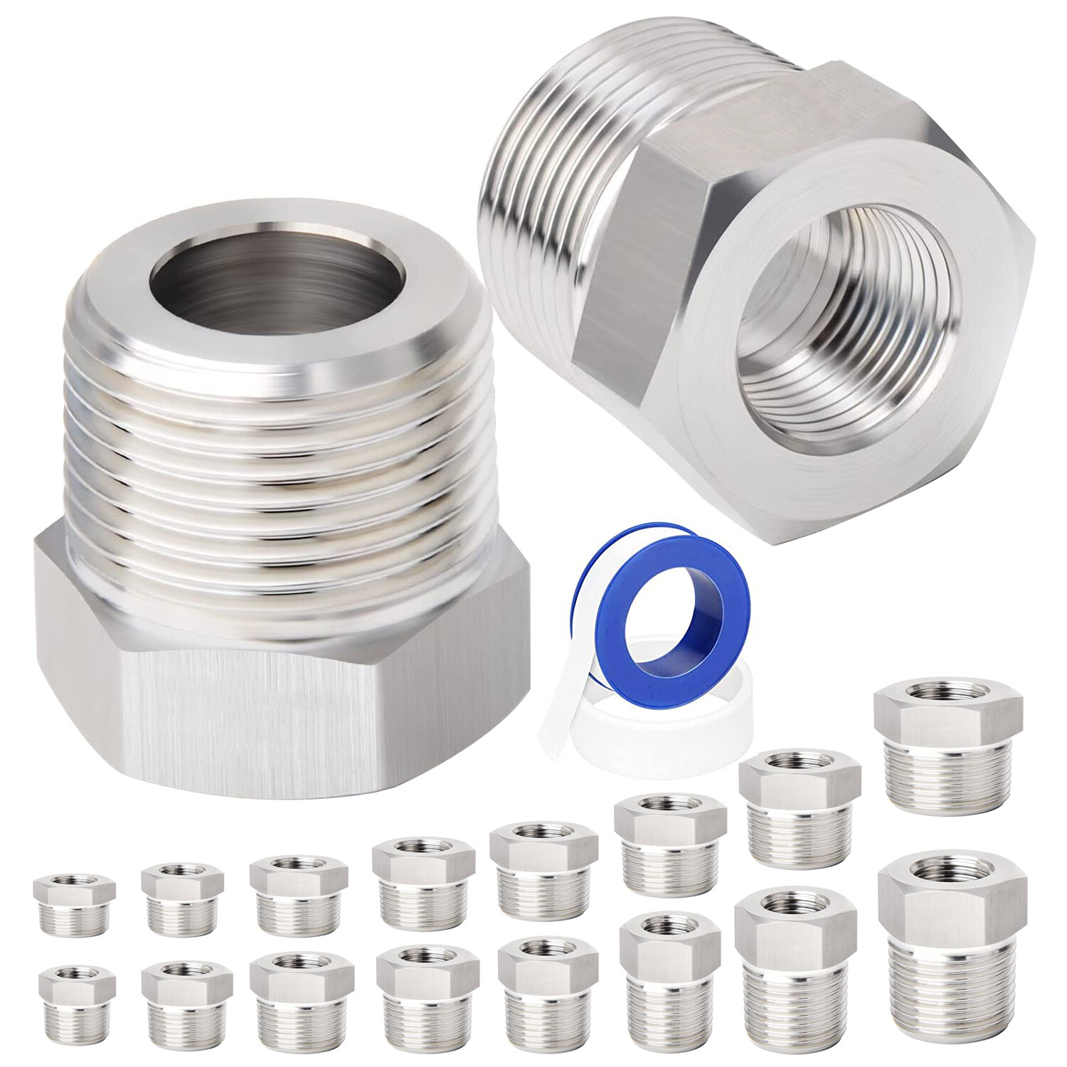 Pipe Fittings, Reducer Bushing BSP M/F, 1/8″-1/2″ SS304 Stainles Steel