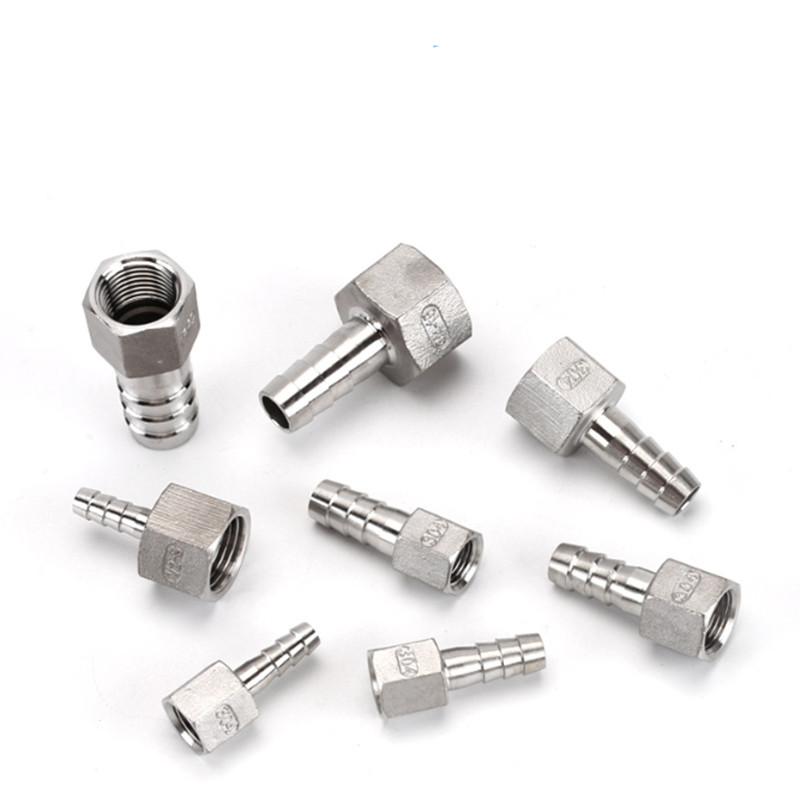 BSP 3/4″ 1/2″ 3/8″ Stainless Steel Female Fitting x Barb Hose Tail End Connector