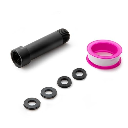 Shower Head Extension Arm Shower Arm Extension Shower Head Matte Black 3 in