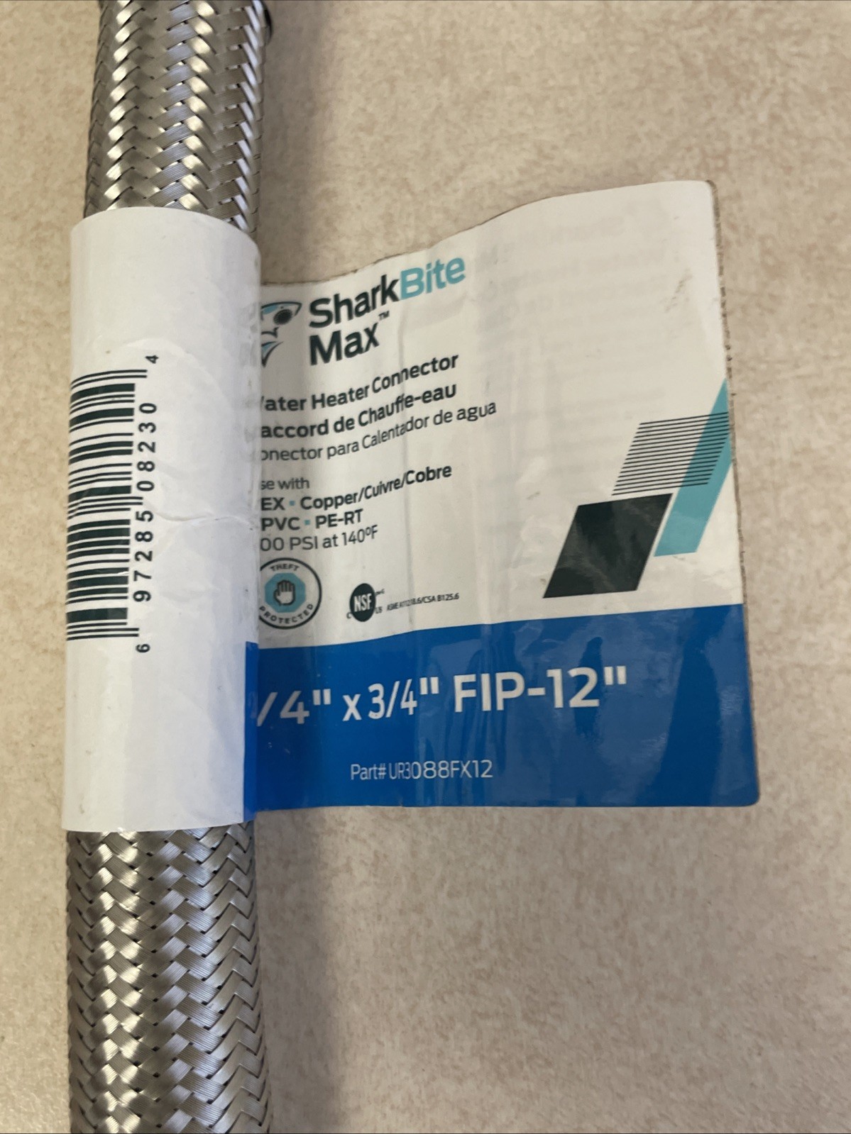 Lot Of 6 SHARKBITE MAX UR3088FX 3/4″ X 3/4″ FIP Water Heater Hoses READ DESCRIPT