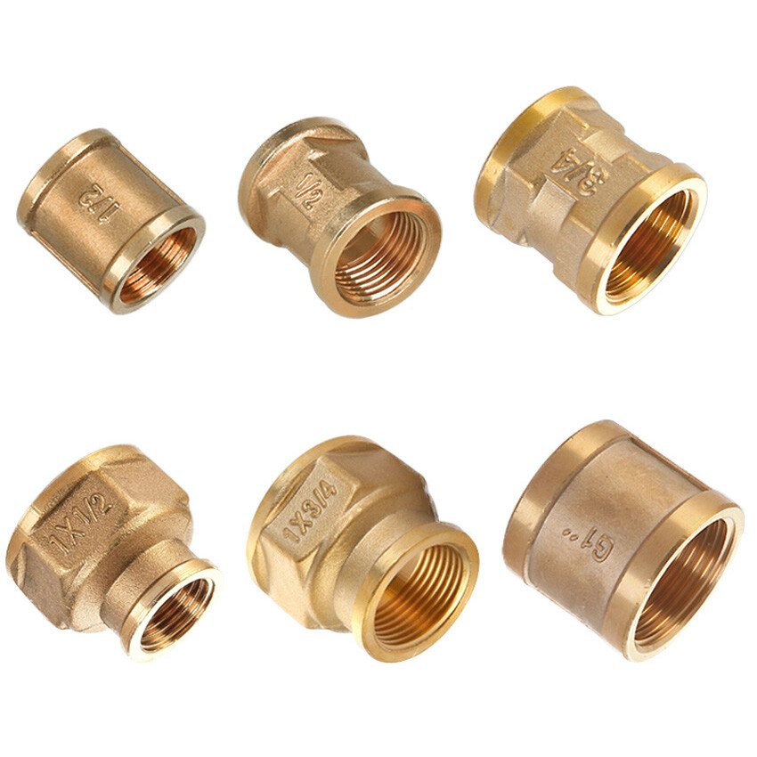 1/2″ 3/4″ 1″ Brass Female Thread Coupler Joiner Fitting Pipe Connector Adapter