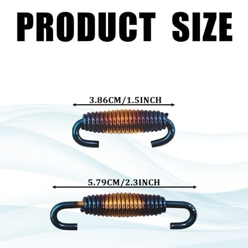 Motorcycle Exhaust Spring with Swivel Hooks, 40-60 mm Extended Range Gold Blue