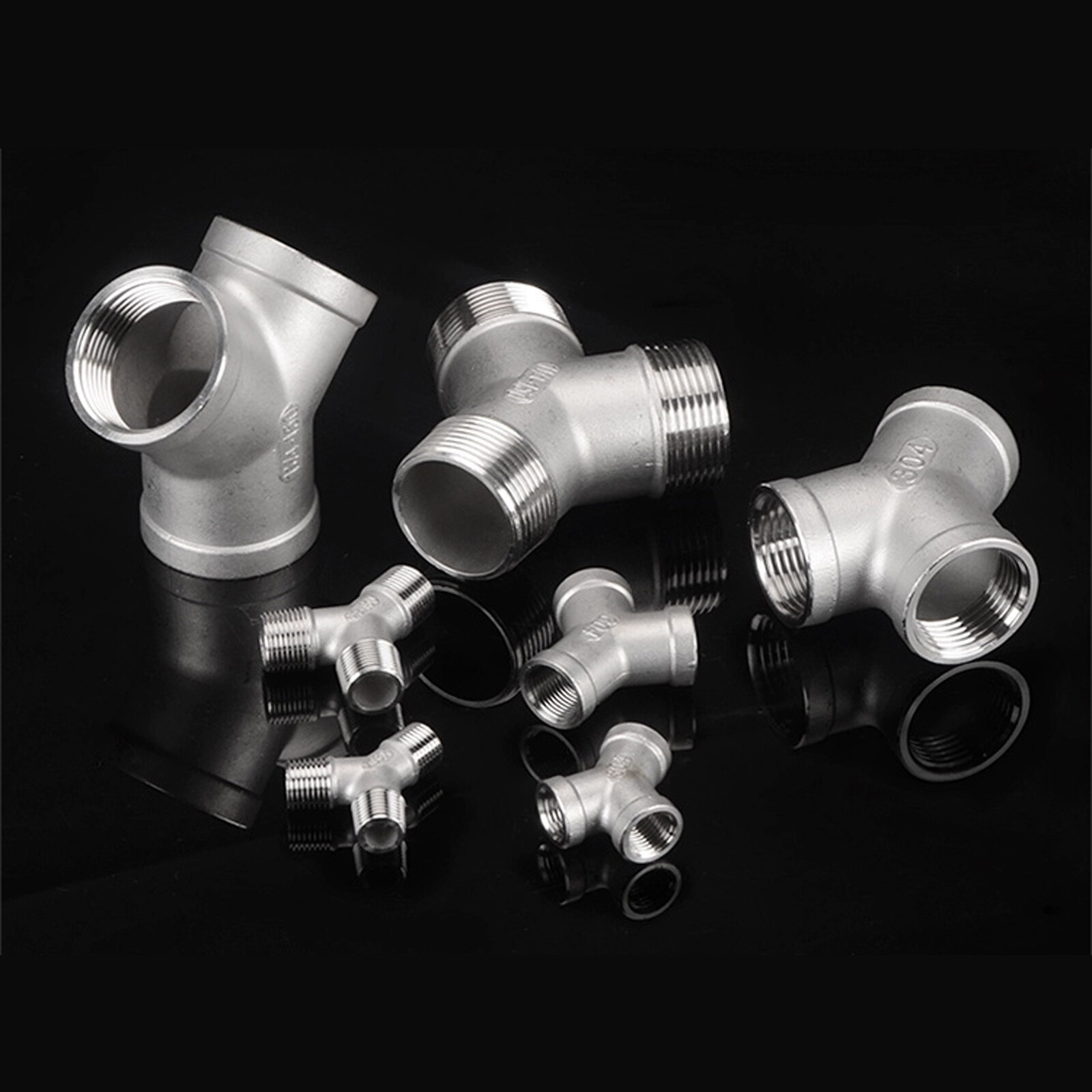 BSP 1/4″- 2″ Stainless Steel “Y” 3-Way Female/Male Thread Pipe Fitting Connector