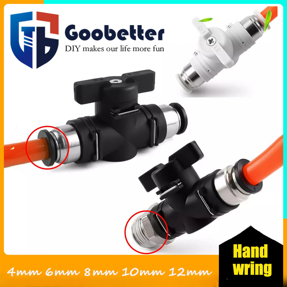 Water Fed Pole Control Valve Push Fit For 4mm~16mm Hoses Push Fit Tap Pneumatic