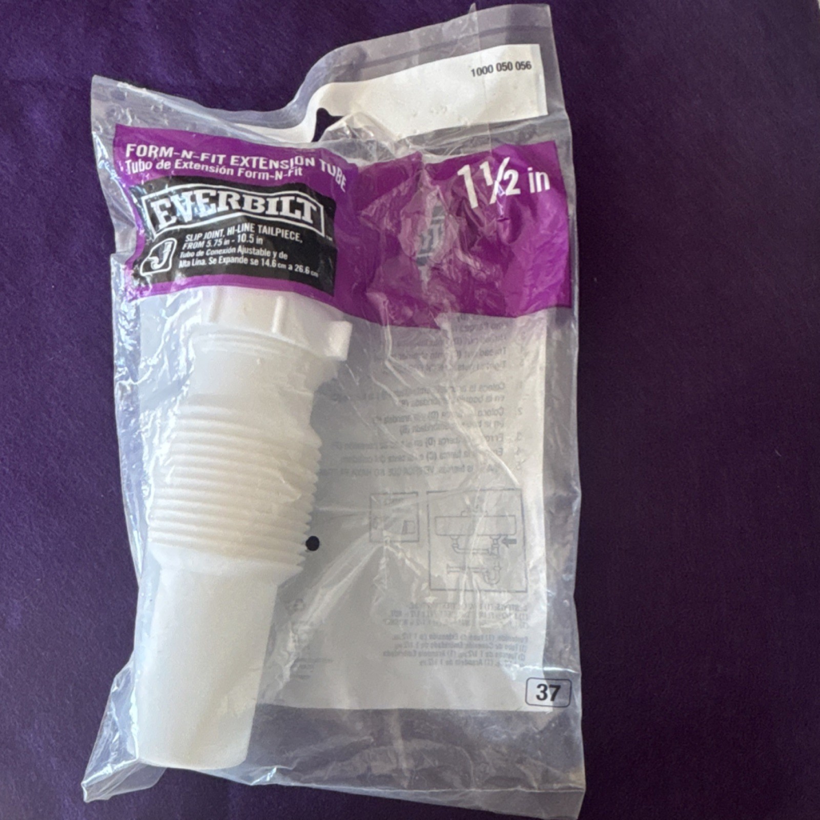 Everbilt Flexible Plastic Extension Tube 1.5 in for Slip Joint Hi-Line Tailpiece
