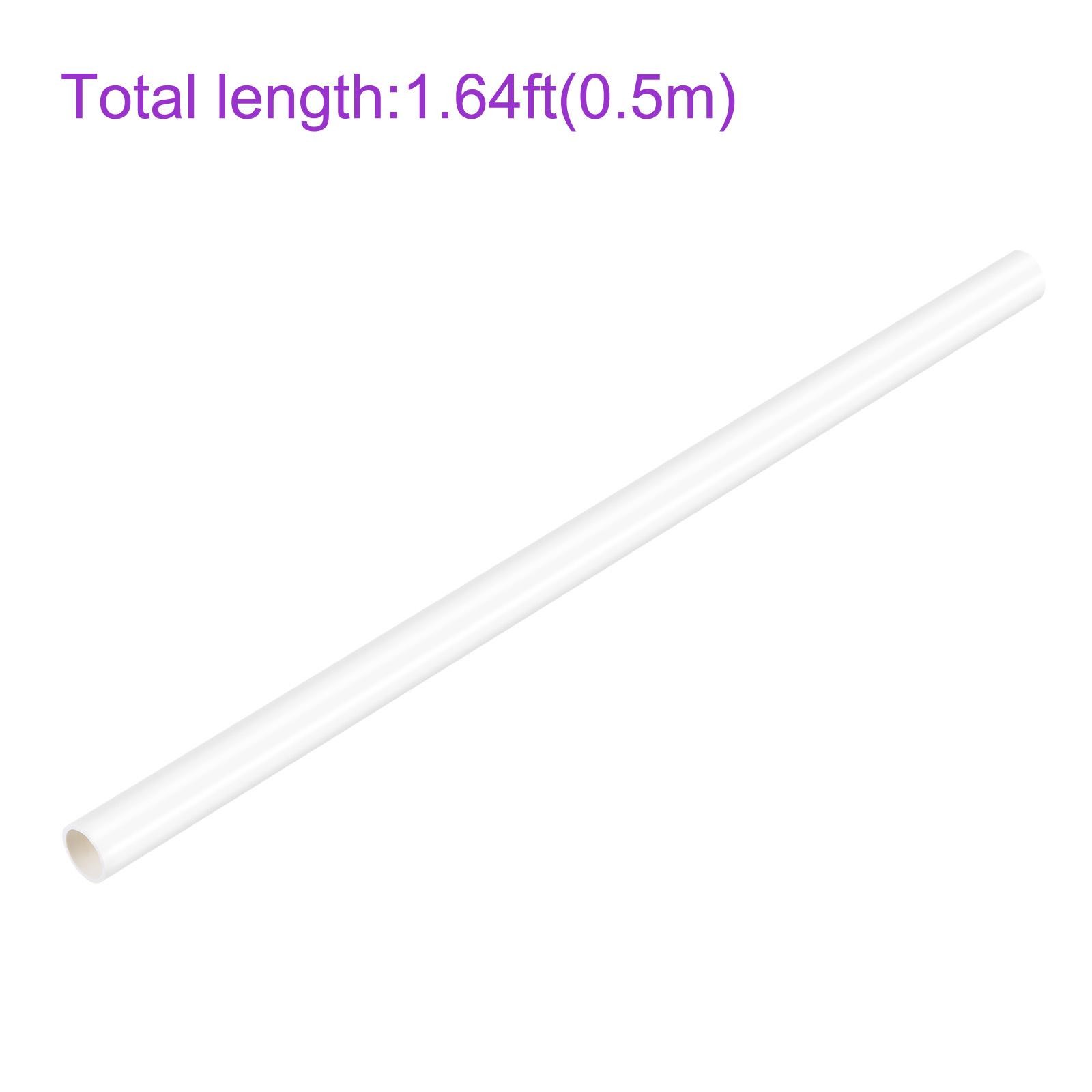3 Pack PVC Hard Tubing White for Water Hose 16mm ID 20mm OD Length 0.5m
