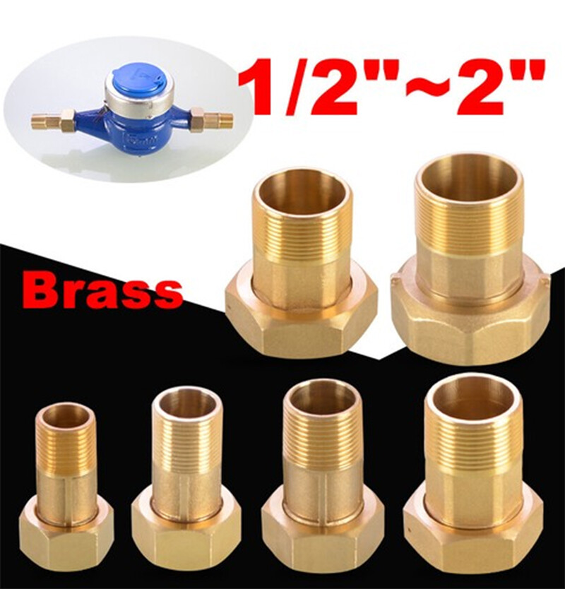 Brass Pipe Fittings Water Meter Pump Adapters BSP Male/Female Thread Connectors