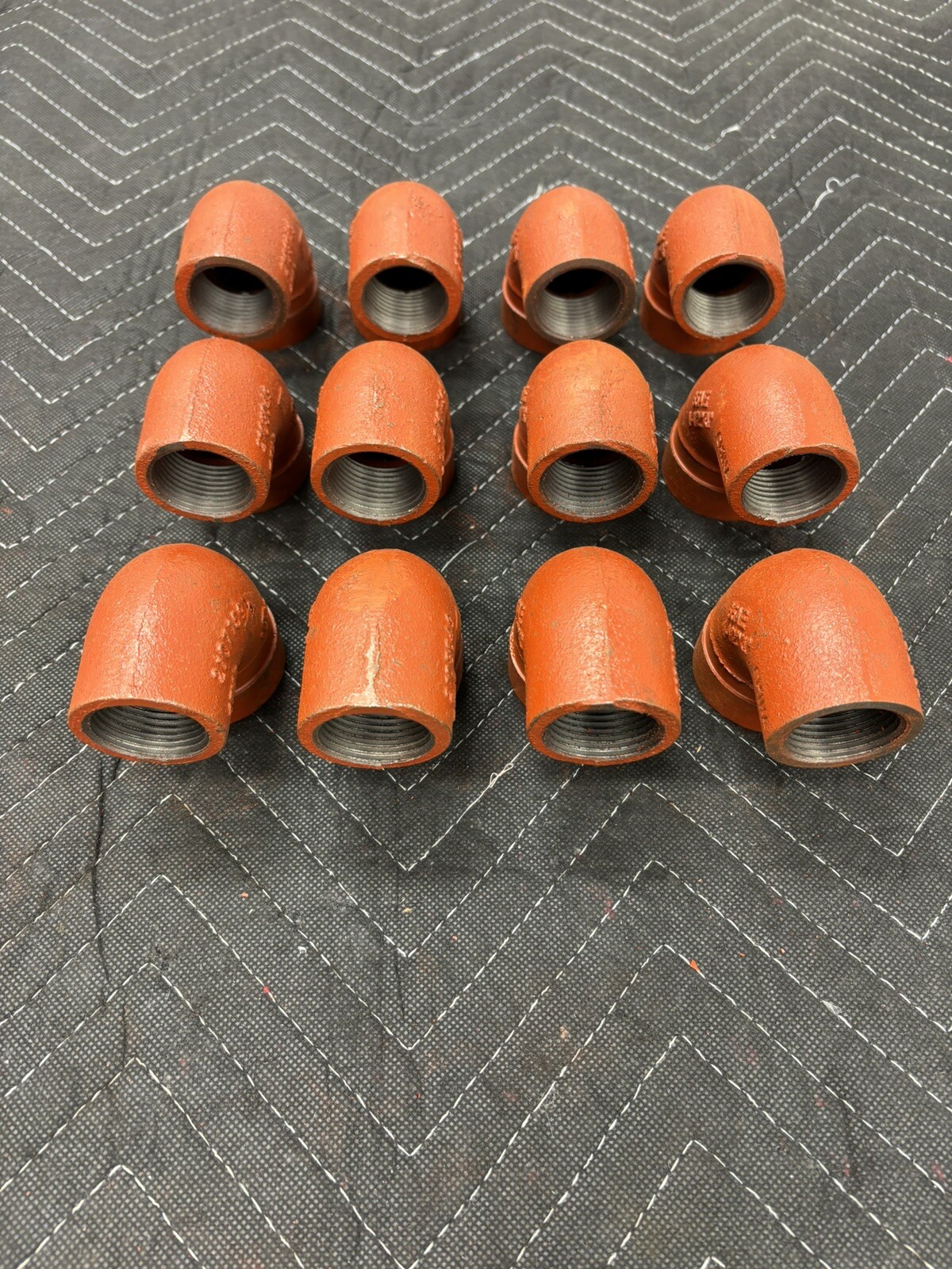Victaulic (Like Gruvlok) 90 Degree Reducing Elbow Orange Enamel Ductile Iron