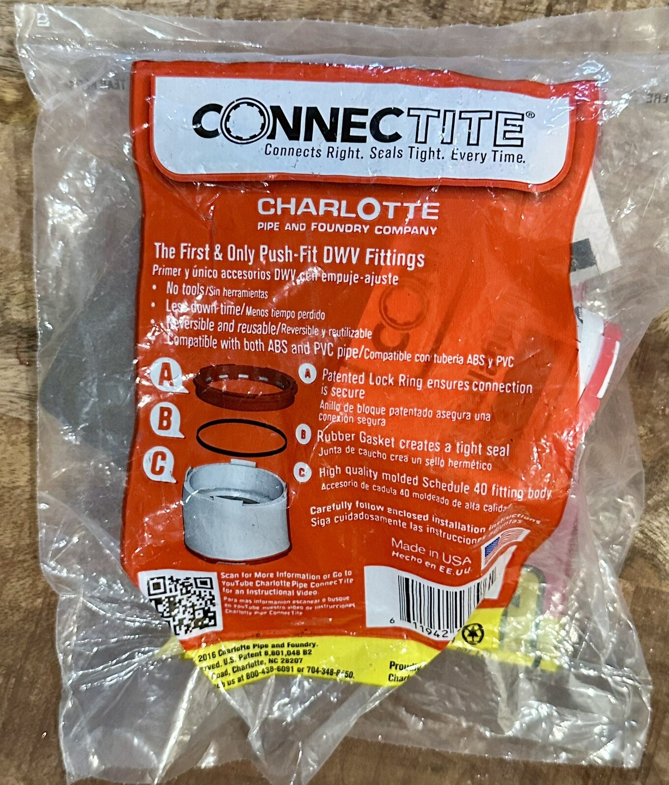 Charlotte Pipe ConnecTite Push-Fit 1-1/2-in dia Schedule 40 Elbow 90 Degree